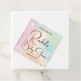 Rainbow Baby Dusche Farbenfrohe Wasserfarbe Geschenkanhänger