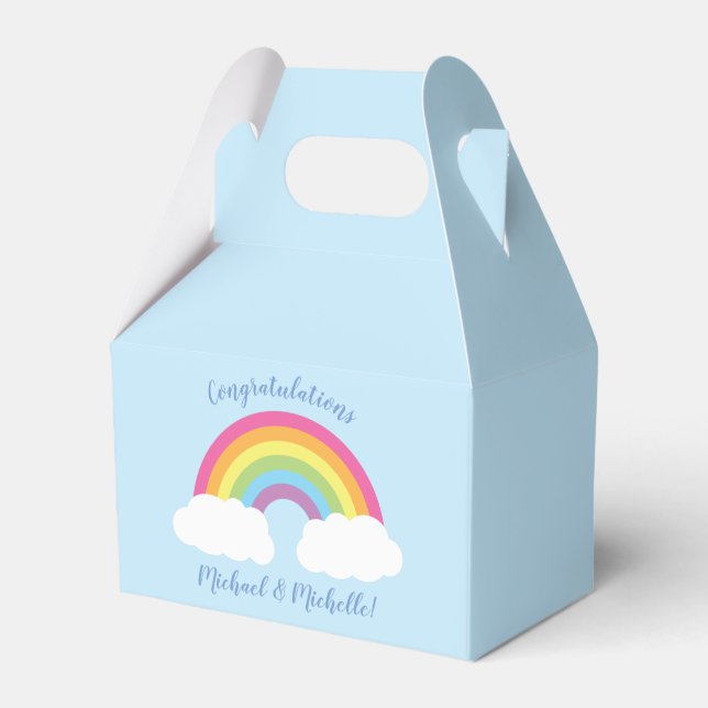 Rainbow Baby Dusche Geschenkschachtel (Vorderseite)