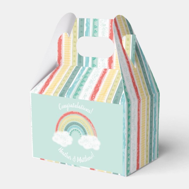 Rainbow Baby Dusche Geschenkschachtel (Vorderseite)