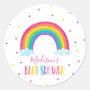 Rainbow Baby Dusche Runder Aufkleber
