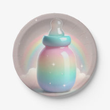 Rainbow Baby Dusche Teller