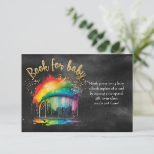 Rainbow Baby Duschkabine Bücher für die Kinderkart Einladung