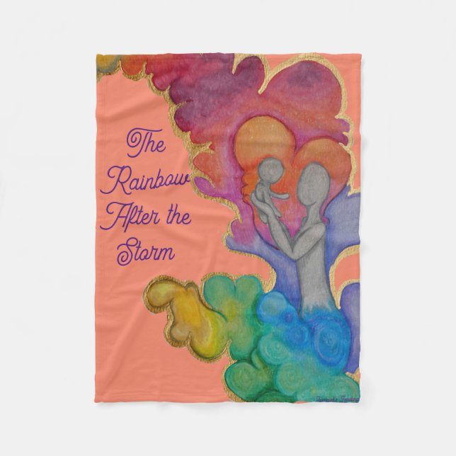 Rainbow Baby Fleece Blanket (Vorderseite)