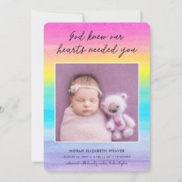 Rainbow Baby | Gott Knew Dark | Foto Birth Ankündigung
