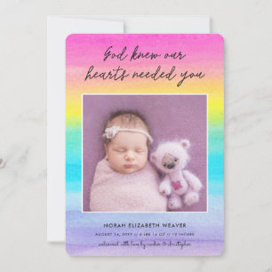 Rainbow Baby   Gott Knew Dark   Foto Birth Ankündigung