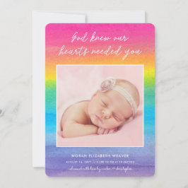 Rainbow Baby | Gott Knew | Foto Birth Ankündigung