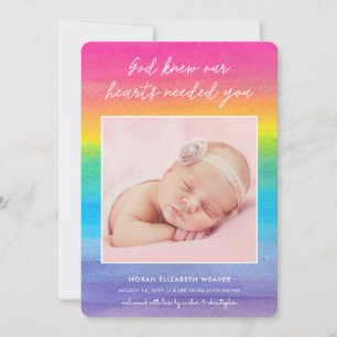 Rainbow Baby   Gott Knew   Foto Birth Ankündigung