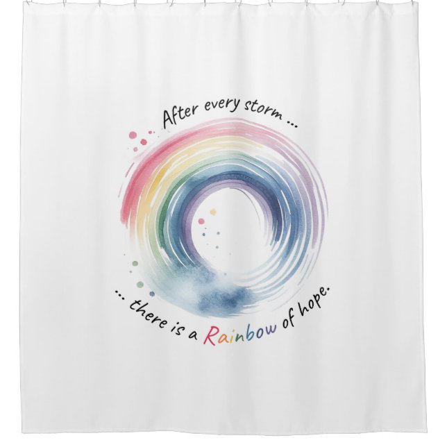 Rainbow Baby Miracle Baby Dusche Foto Hintergrund Duschvorhang (Vorderseite)