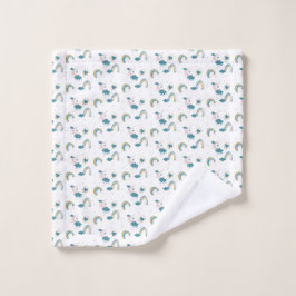 Rainbow Baby Pastel Pattern - Whimsisches Kinderzi Waschlappen