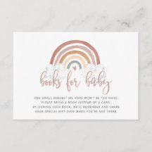 Rainbow Baby Showbücher für Baby Enclosure Card