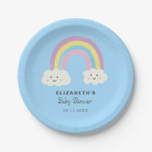 Rainbow Baby Shower Boy Niedlich Pastel Whimsical