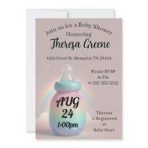 Rainbow Baby Shower Einladung