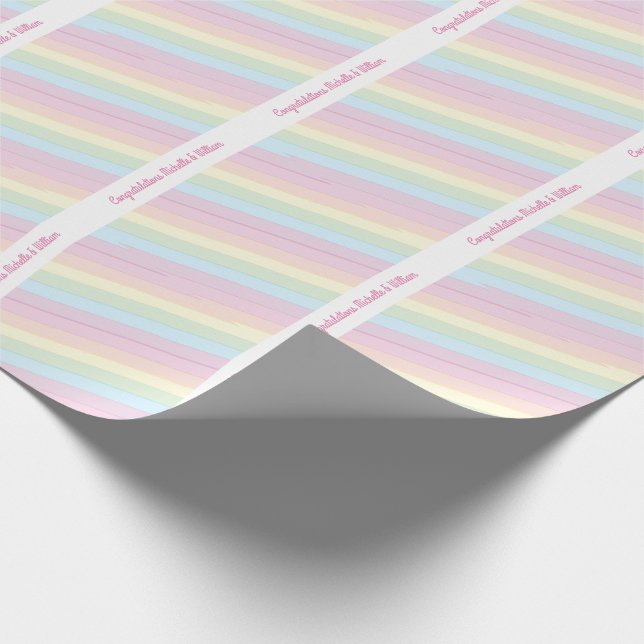 Rainbow Baby Shower Geschenkpapier (Ecke)