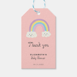 Rainbow Baby Shower Girl Niedlich Pastel Danke Geschenkanhänger
