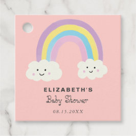 Rainbow Baby Shower Girl Niedlich Pastel Soft Colo Geschenkanhänger