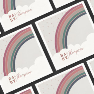 Rainbow Baby Shower Girl Serviette