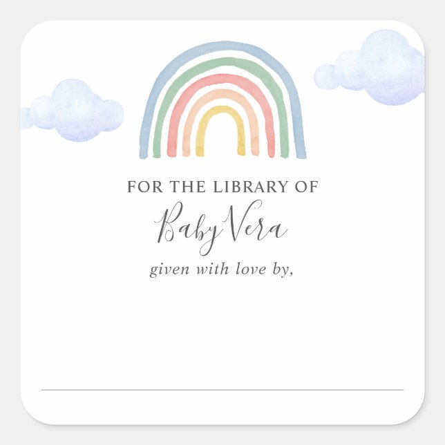 Rainbow Baby Showhalle Square Sticker (Vorderseite)