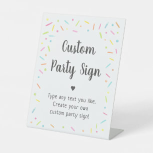 Rainbow Baby Sprinkle Editable Party Sockelschild