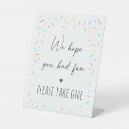 Rainbow Baby Sprinkle Gastgeschenk Sockelschild