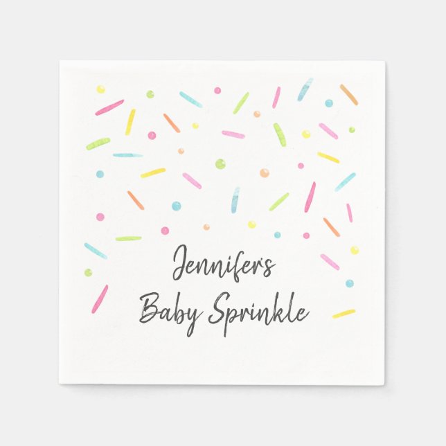 Rainbow Baby Sprinkle Serviette (Vorderseite)