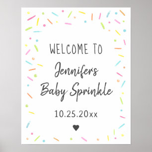 Rainbow Baby Sprinkle Willkommen Poster