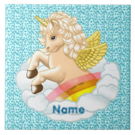 Rainbow Baby Unicorn Fliese