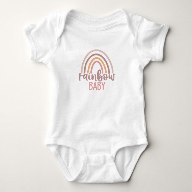 Rainbow Baby Zitat Strampler (Vorderseite)
