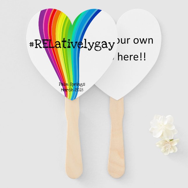 Rainbow-Bachelorette-Paddel mit kundenspezifischem Fächer (Vorne und Hinten)