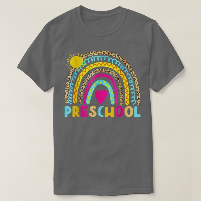 Rainbow Back to School Teacher Girls Boy T-Shirt (Design vorne)