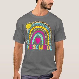 Rainbow Back to School Teacher Girls Boy T-Shirt