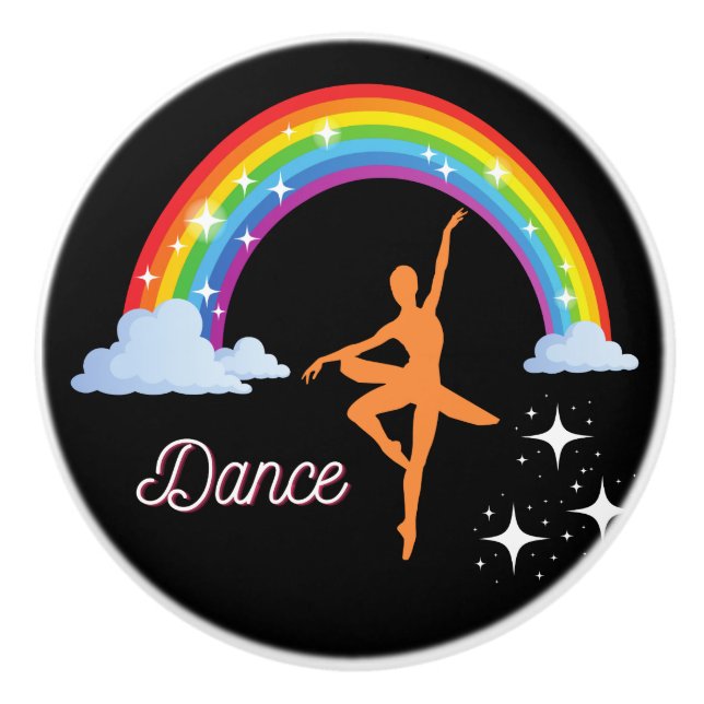 Rainbow Ballerina Dance Keramikknauf (Vorderseite)
