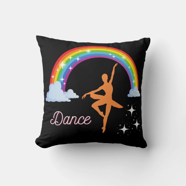 Rainbow Ballerina Dance Kissen (Vorderseite)
