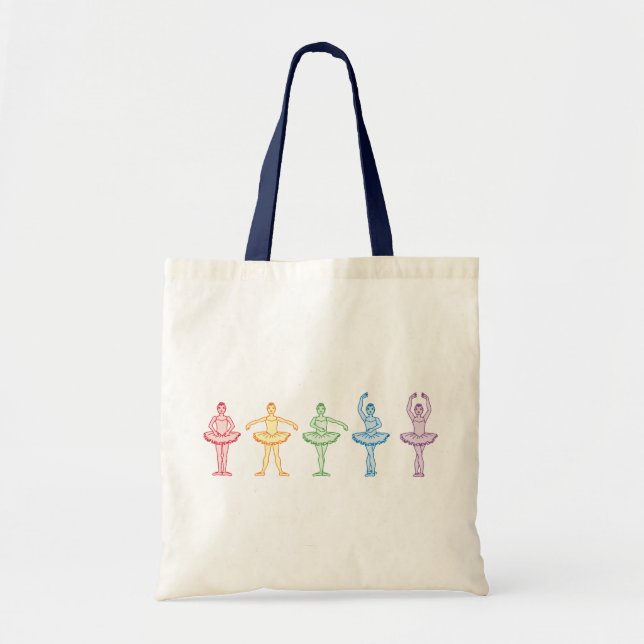 Rainbow Ballerinas Tragetasche (Vorne)