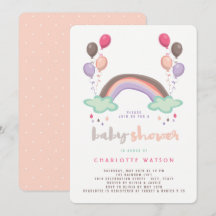 Rainbow & Balloons Niedlich Whimsical Girl Baby Du