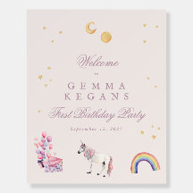 Rainbow Balloons Unicorn rose Anniversaire bienven