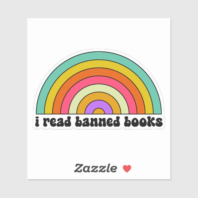Rainbow Banned Books Aufkleber (Blatt)
