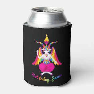 Rainbow Baphomet Not Today Jesus Kawaii Hail Satan Dosenkühler