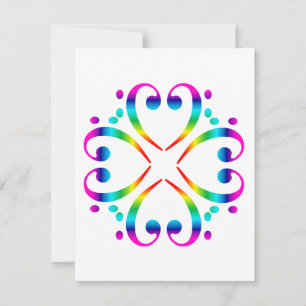 Rainbow Bass Clef Cluster