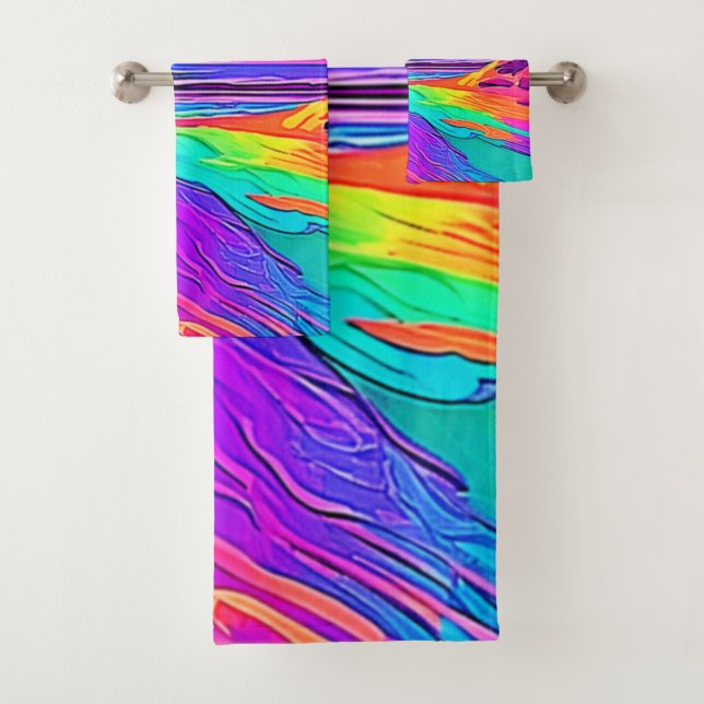 Rainbow Beach: Cartoon Fun Badhandtuch Set (Insitu)