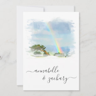 *~* Rainbow Beach Ocean + UAWG - QR AR11 Hochzeit  Einladung