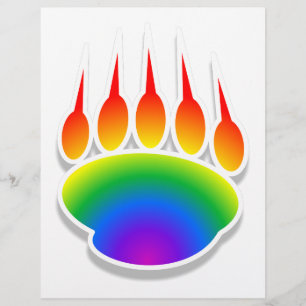Rainbow Bear Paw Print