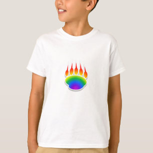 Rainbow Bear Paw Print T-Shirt