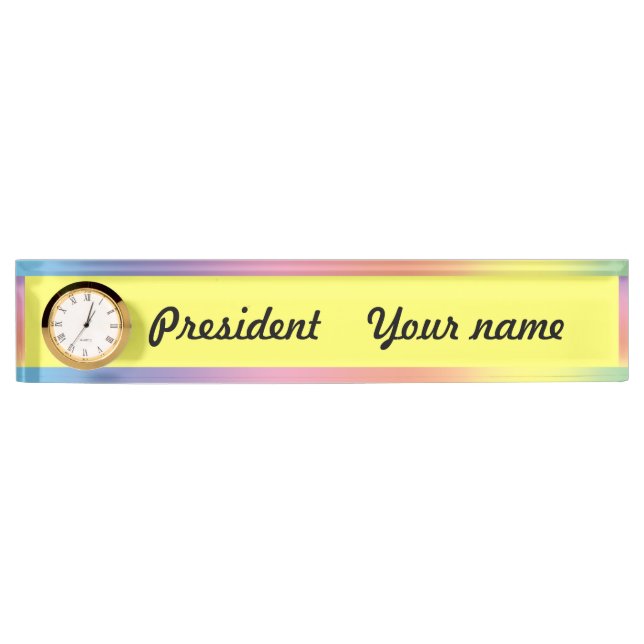Rainbow Beauty Medium - Namensplakette (Vorderseite)