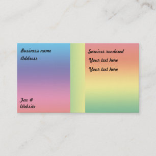 Rainbow Beauty Medium - Visitenkarte