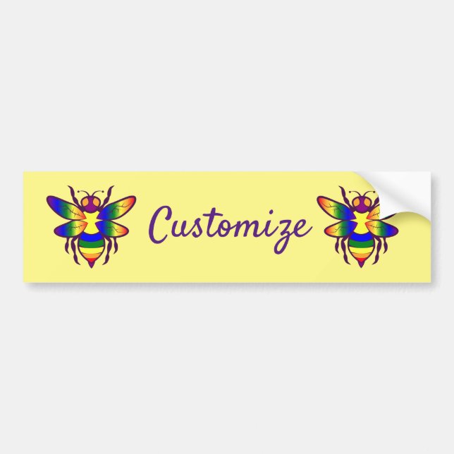 Rainbow Bee Thunder_Cove Autoaufkleber (Vorne)