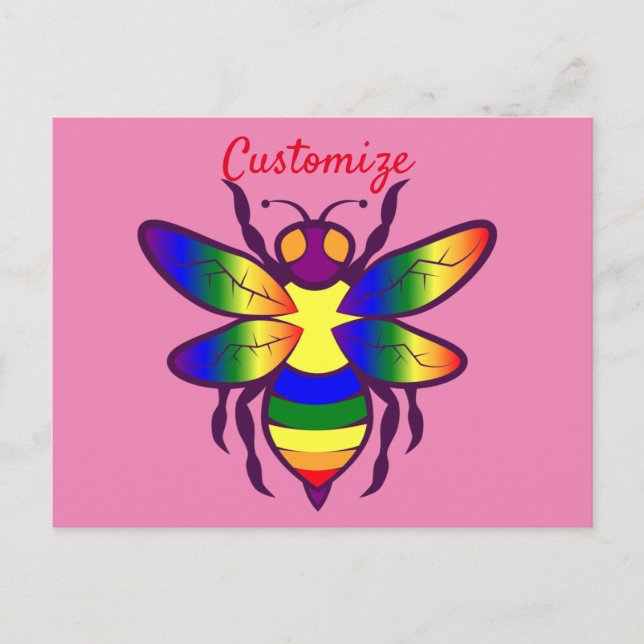 Rainbow Bee Thunder_Cove Postkarte (Vorderseite)