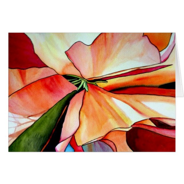Rainbow Begonia flower watercolour original (Devant horizontal)