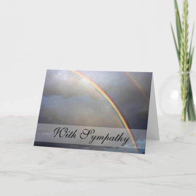 Rainbow-Beileid/Condolence-Karte Karte (Vorderseite)