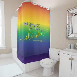 Rainbow Bibiete Zitat Duschvorhang