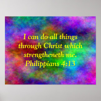 Rainbow Bible Vers Poster phil. 413